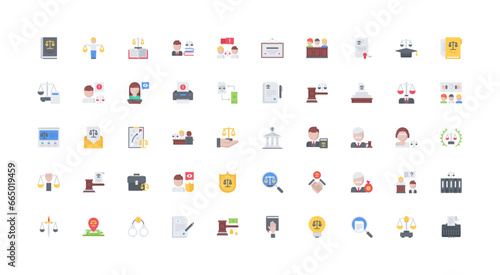 lawyer icon set