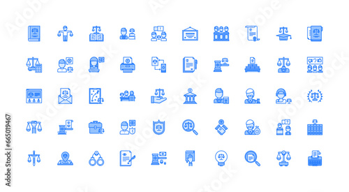 lawyer icon set