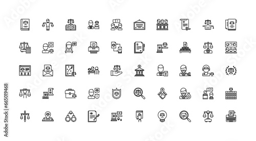 lawyer icon set