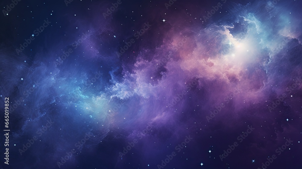 Cosmic Nebula Fantasy: Deep Space Starry Universe with Purple Gradient - Perfect for Astronomy and Fantasy Themes