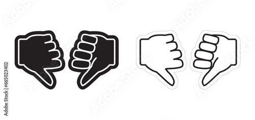 Thumbs-Down Fingers Sign, Foam Fan Finger Template, Music Festival Design
