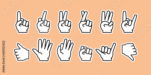 Foam Finger Fan Gloves Collection, Set of Templates for Different Occasions. Festival and Events Hand Accessory Merch Design, Vector Designs Isolated on Color Background.
