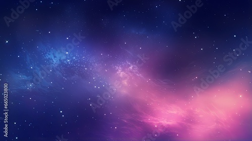 Glistering Cosmic Beauty: Starry Blue Galaxy Wallpaper with Shiny Beams and Abstract Art