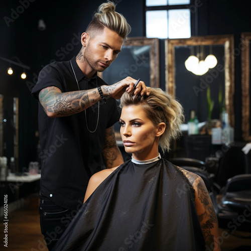 modern women haircutting business