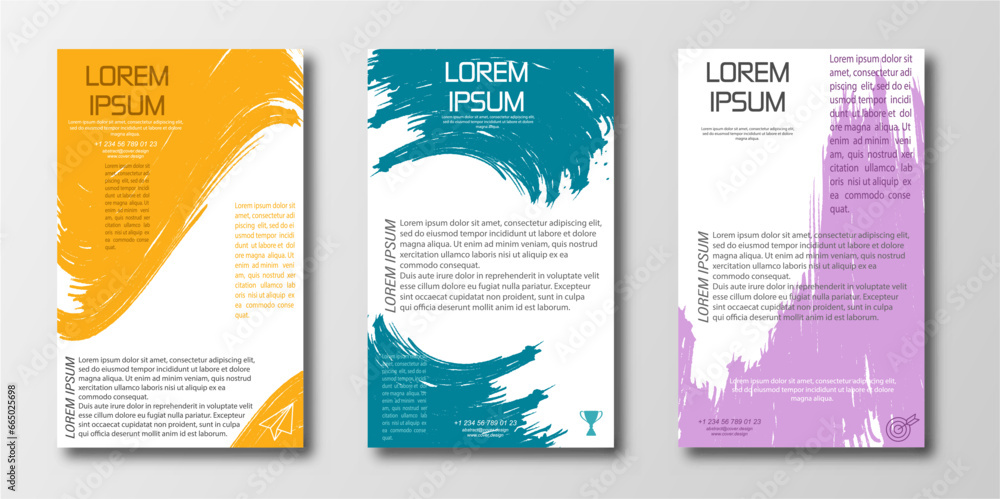 Set of abstract design templates for banner or poster, book or brochure cover. Set of abstract design templates for banner or poster, book or brochure cover.
