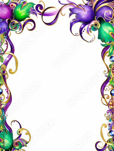 Mardi Gras or Carnival background with copy space