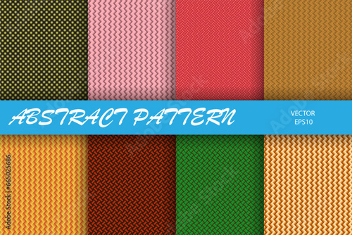 Set of vector patterns for textile design and decoration, packaging and texture photo