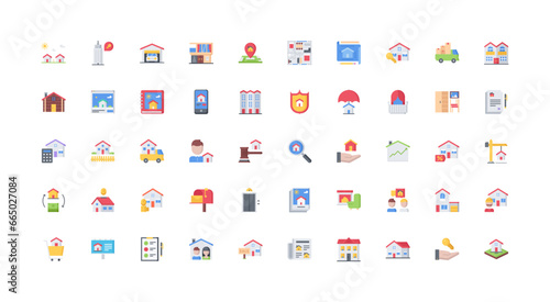 real estate icon set