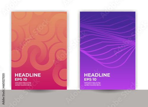 Cover modern template design, gradient cover design, bauhaus design cover, annual repport cover