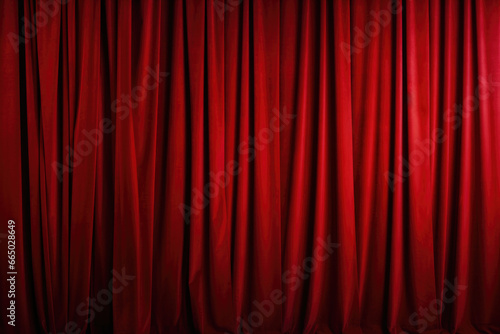 closeup shot of red theater curtain background