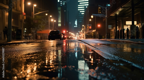 A city road at the heart of a bustling metropolis during the night © didiksaputra