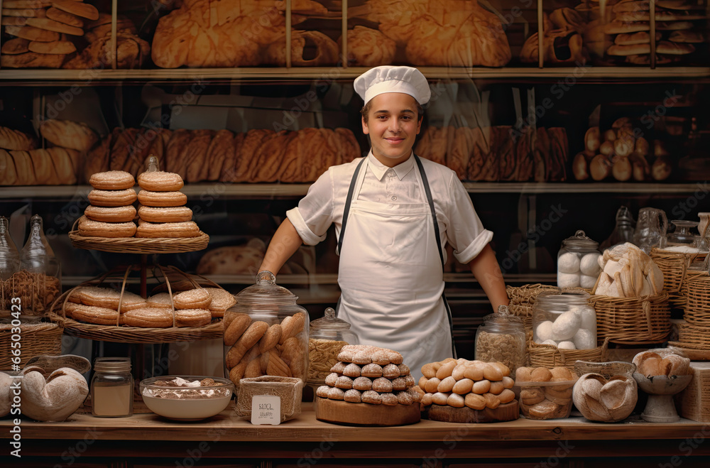 Bakery staff smiles brightly at customers