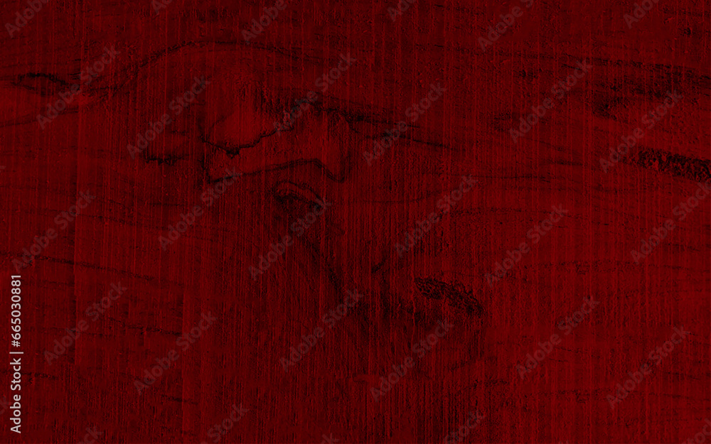 Wood texture. Red wooden background. Red texture of pine wood grain with knots. Vintage red abstract background with wood panel pattern for print or design.