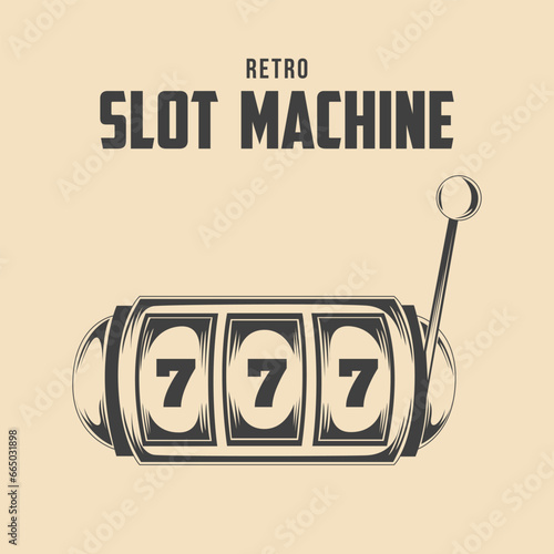 Retro Slot Machine Vector