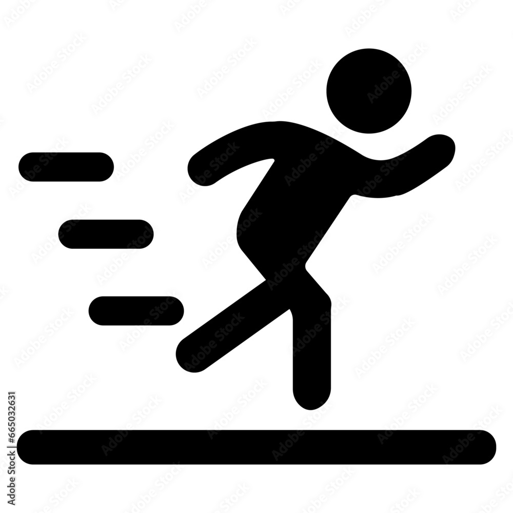 Personal Agility Icon. Running symbol isolated on transparent background.