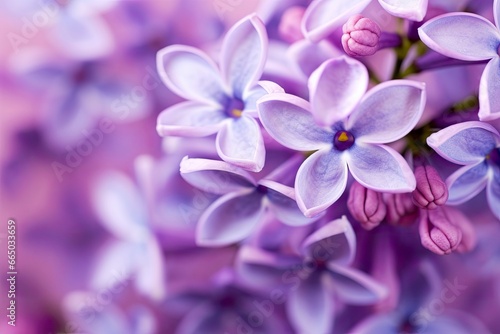 Lilac blossom macro background with copy space. © MdBillal