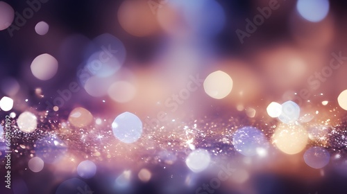 Glowing Abstract Bokeh Pattern  Festive Christmas Card Design