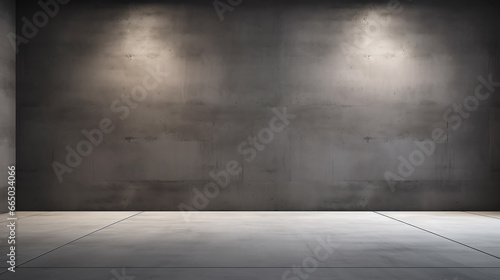 Dark fray loft Room interior empty space background mock up, sunlight and shadows room walls and blank parquet floor