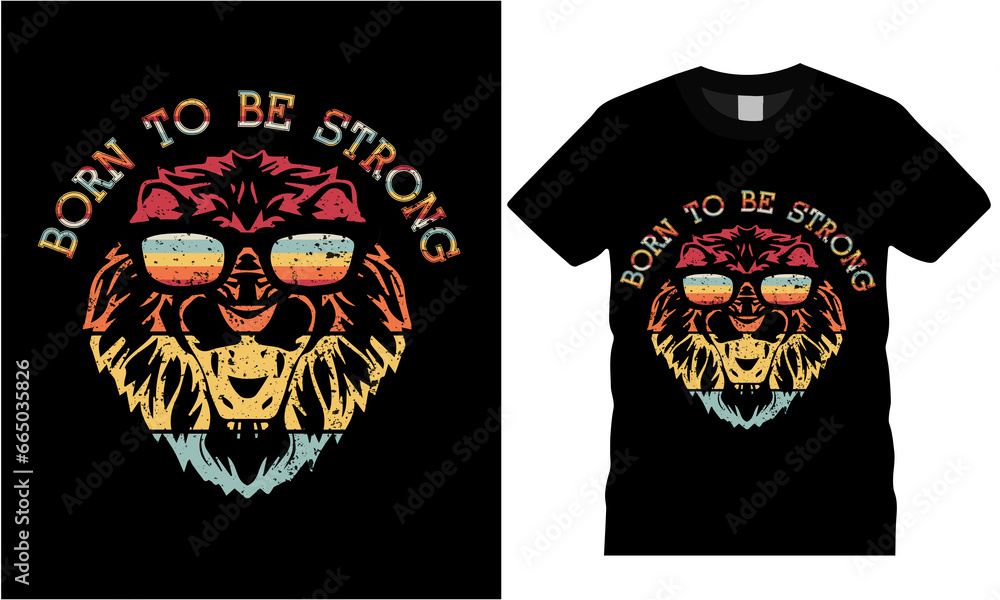 Retro Lion T shirt design Retro Lion T shirt design