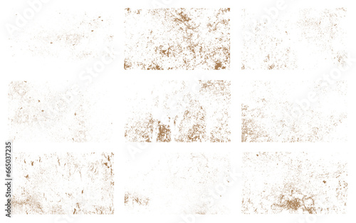 Grunge overlay textures. Vector distress textures.