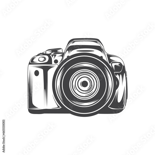 Retro Dslr Camera Vector