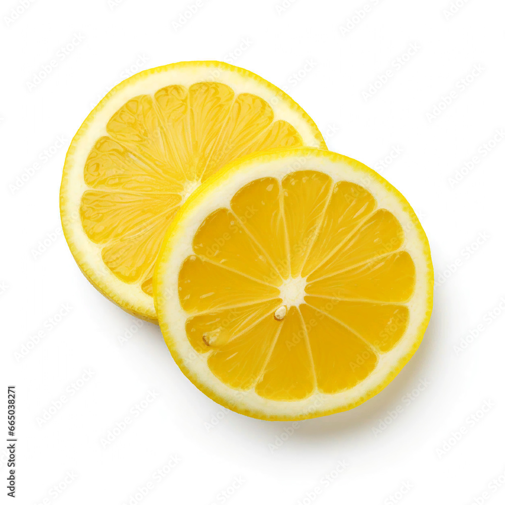 Sliced Lemon Half, AI Generated Sliced Lemon Half, AI Generated