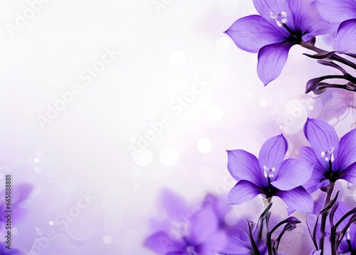  Abstract spring background with purple flowers.