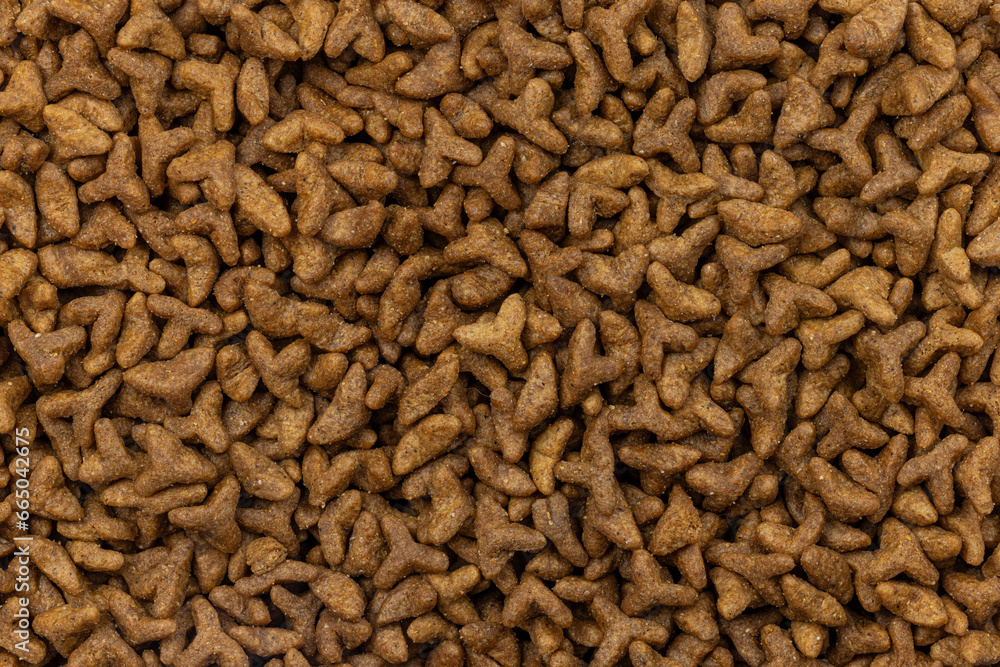 Full frame image of cat dry food kibbles Full frame image of cat dry food kibbles