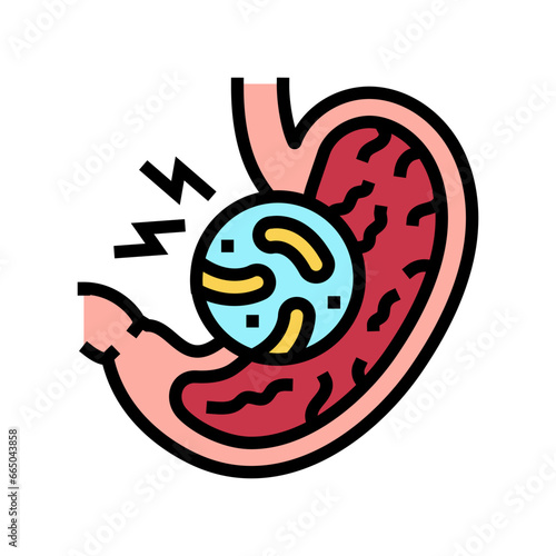stomach flu gastroenterologist color icon vector. stomach flu gastroenterologist sign. isolated symbol illustration