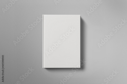 Blank Hardcover Book Isolated On White Background Mockup photo
