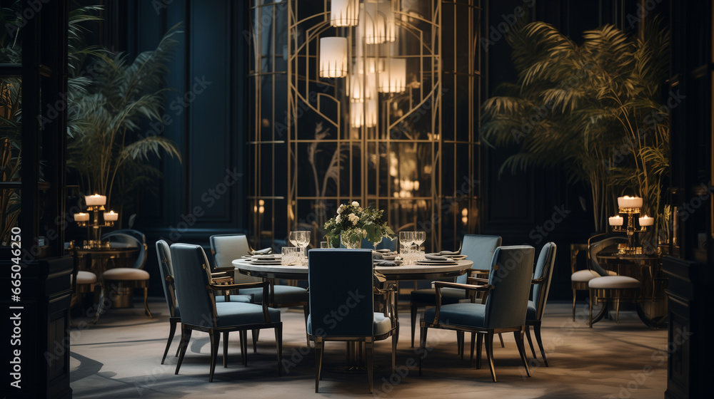 Luxurious Opulent Art Deco Dining Room 