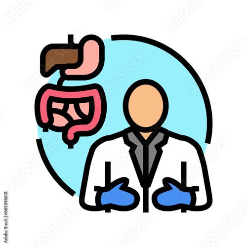 gastrointestinal doctor color icon vector. gastrointestinal doctor sign. isolated symbol illustration