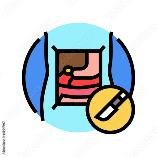 abdominal surgery gastroenterologist color icon vector. abdominal surgery gastroenterologist sign. isolated symbol illustration