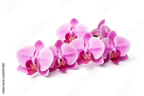 Pink Orchid isolated on white background.