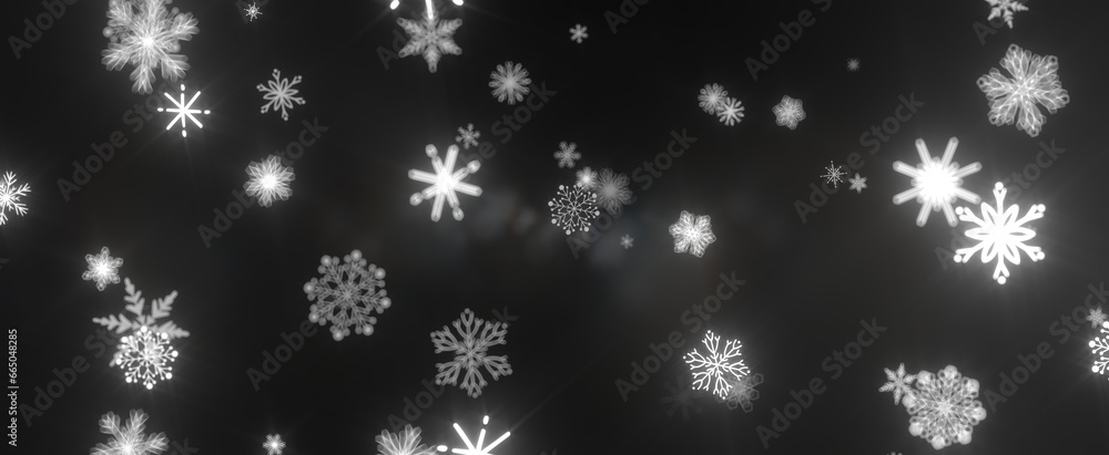 Snowflakes - Abstract Gold Star Falling Soft Focus Background, 3D rendering. Snowflakes - Abstract Gold Star Falling Soft Focus Background, 3D rendering.