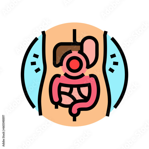 abdominal pain gastroenterologist color icon vector. abdominal pain gastroenterologist sign. isolated symbol illustration