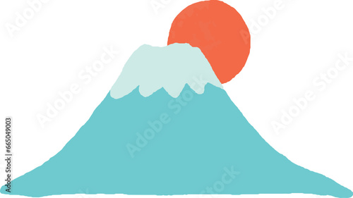 富士山の手描きイラスト
