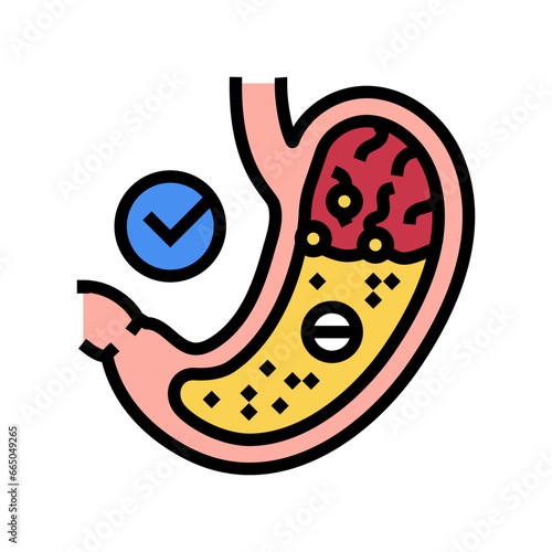 heartburn relief gastroenterologist color icon vector. heartburn relief gastroenterologist sign. isolated symbol illustration