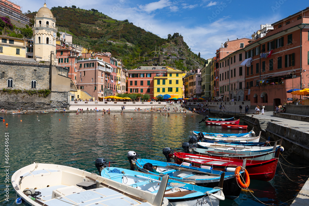 view of the town of coastal cinque terre