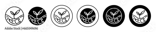 Soil pollusion symbol. Icon of soil with plastic garbage. outline logo of pollution of soil by contaminated toxic chemicles