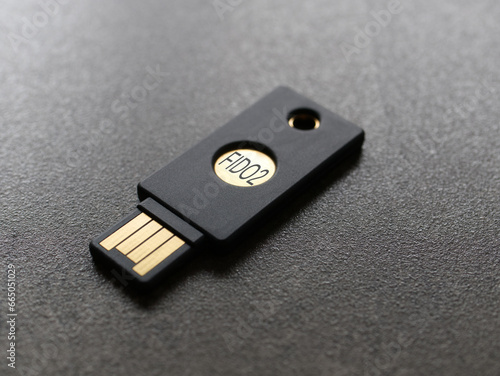 FIDO2 concept image, a physical USB key can replace passwords photo