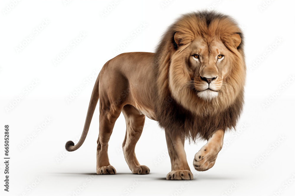 Obraz premium Lion on white background 