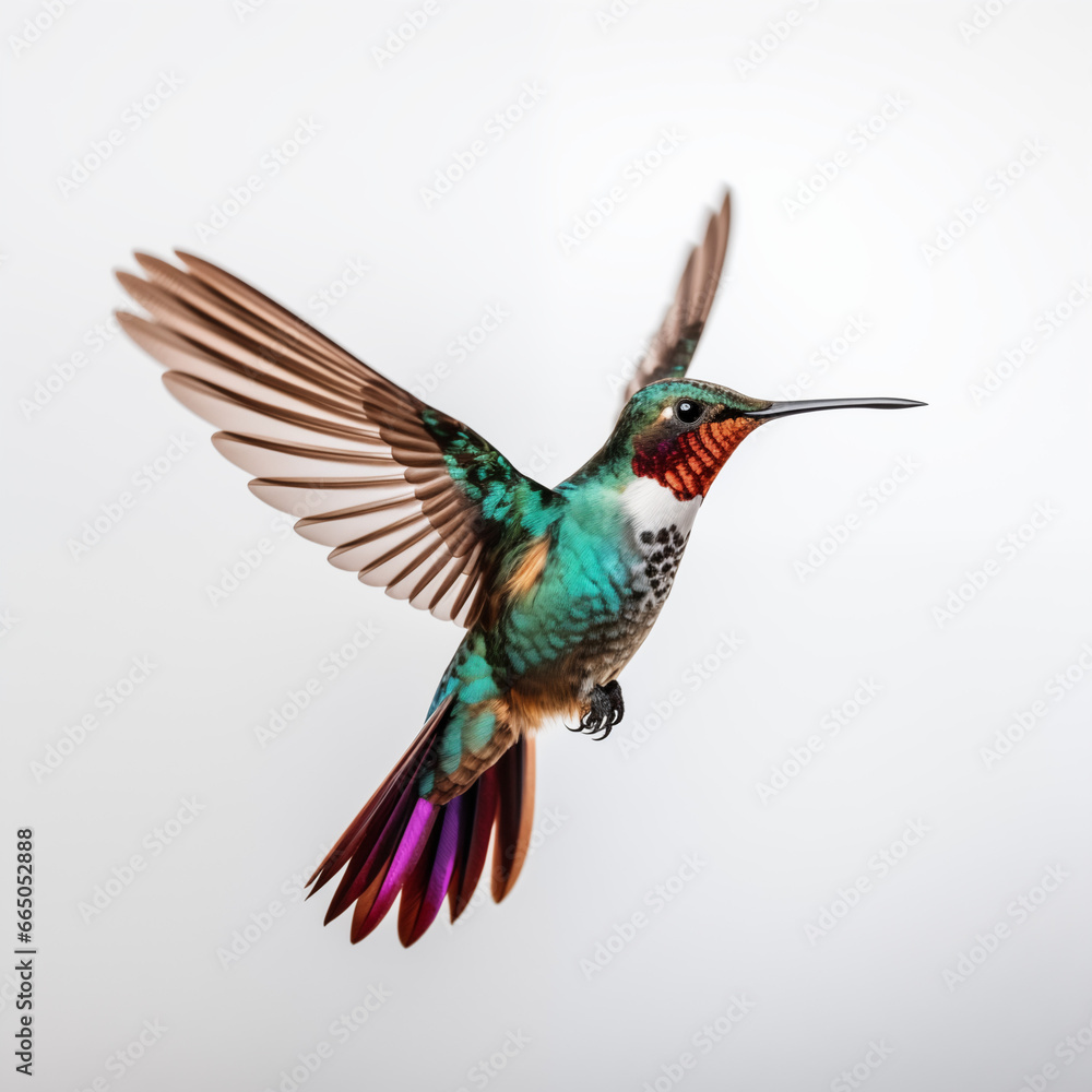 Fototapeta premium hummingbird on light background 