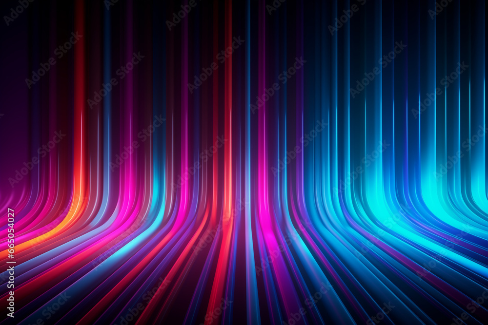 Abstract futuristic dark background with neon horizontal and vertical lines Abstract futuristic dark background with neon horizontal and vertical lines