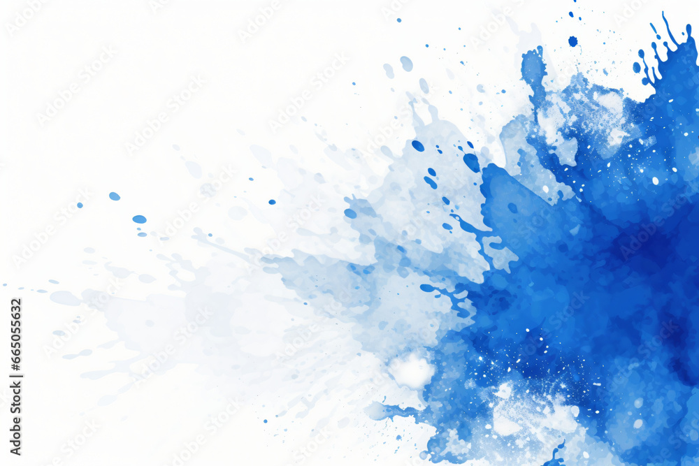 Fototapeta premium sapphire and white watercolor grunge splash