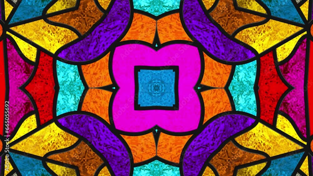 vid-o-stock-christmas-party-background-with-stained-glass-window-light