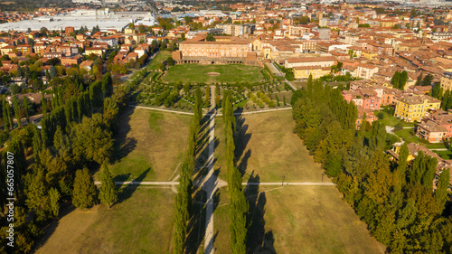 Fotografie Aerial view of the Ducal Palace in Sassuolo