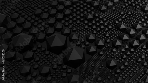 3D Futuristic icosphere bac...