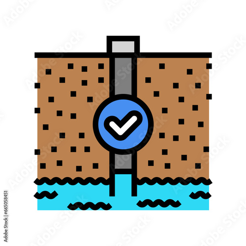 contaminant detection hydrogeologist color icon vector. contaminant detection hydrogeologist sign. isolated symbol illustration