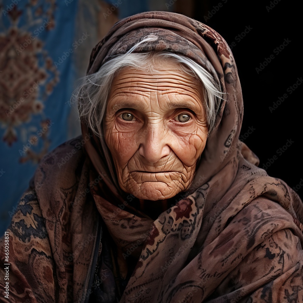 photo of italian old aged woman